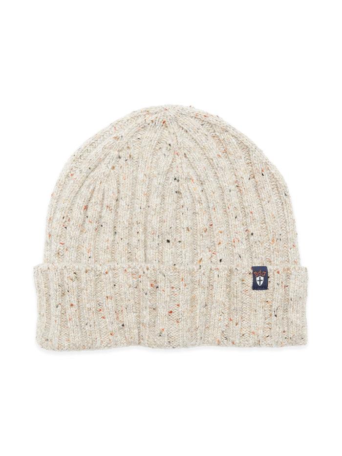 Blue De Gênes Oscar Melange Beanie Pebble Beige