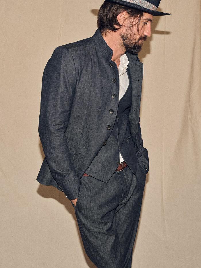 Blue De Gênes Pento Belt Brown