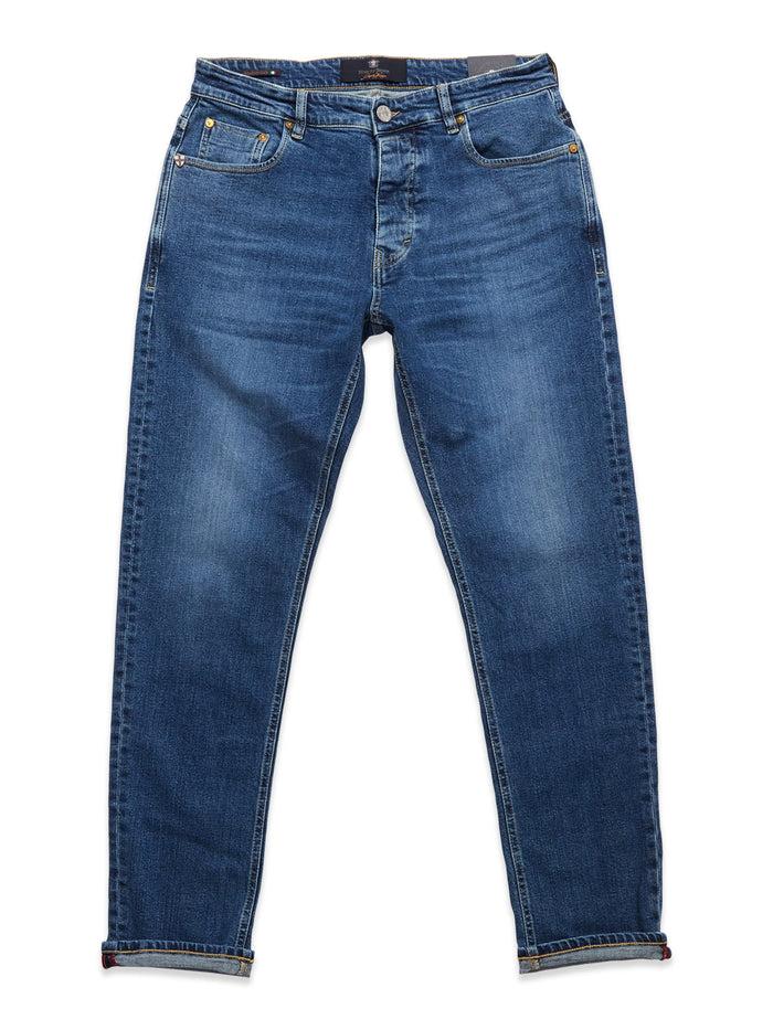 Blue De Gênes Recco Otto Jeans Mid Blue Denim