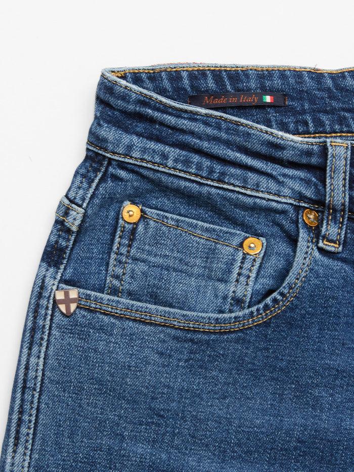 Blue De Gênes Recco Otto Jeans Mid Blue Denim