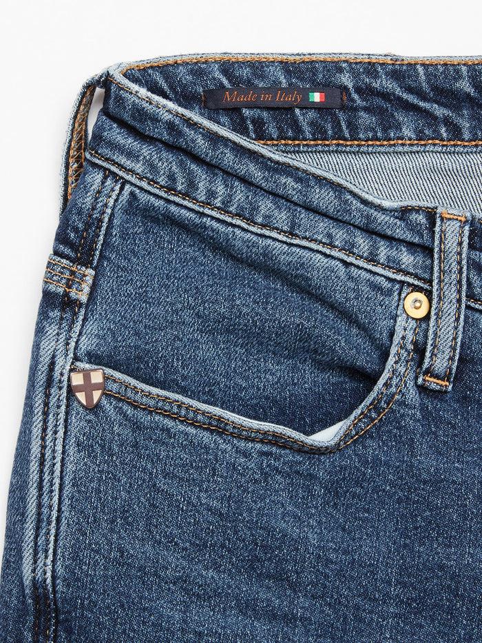 Blue De Gênes Repi Roll Jeans Mid Blue Denim