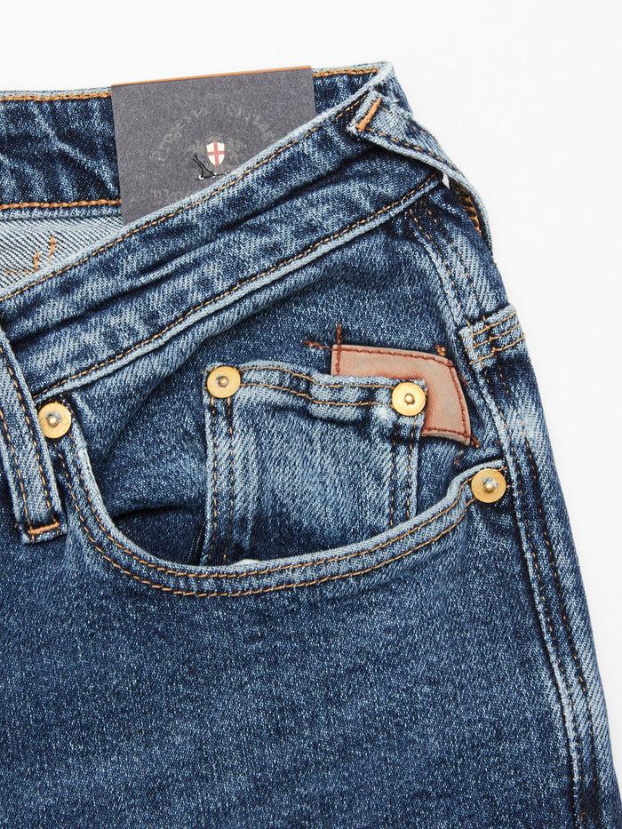 Blue De Gênes Repi Roll Jeans Mid Blue Denim