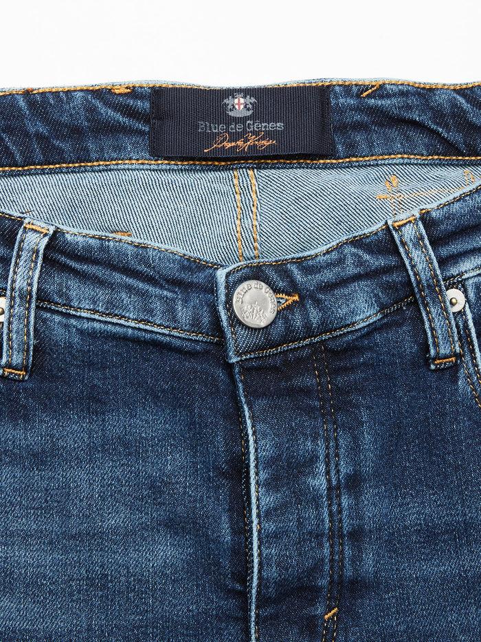 Blue De Gênes Repi Scan Used Jeans Mid Blue Denim