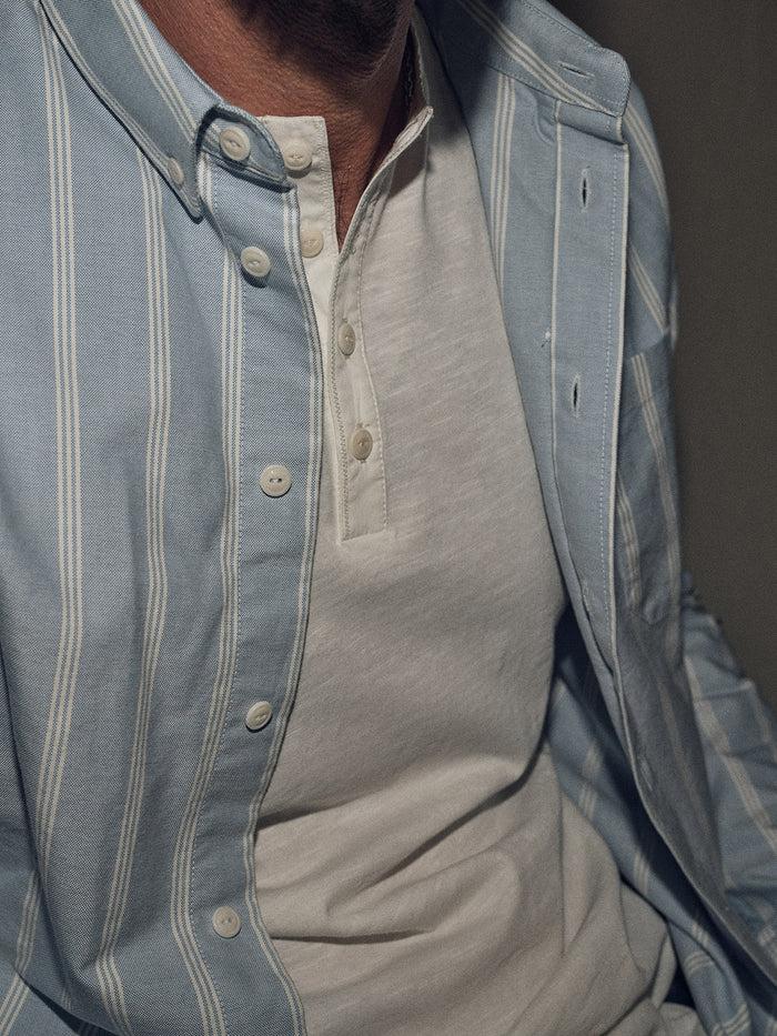 Blue De Gênes Sandro Caicos Shirt Blue Stripe