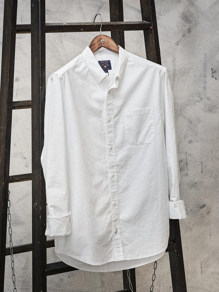Blue De Gênes Sandro Oxford Shirt White