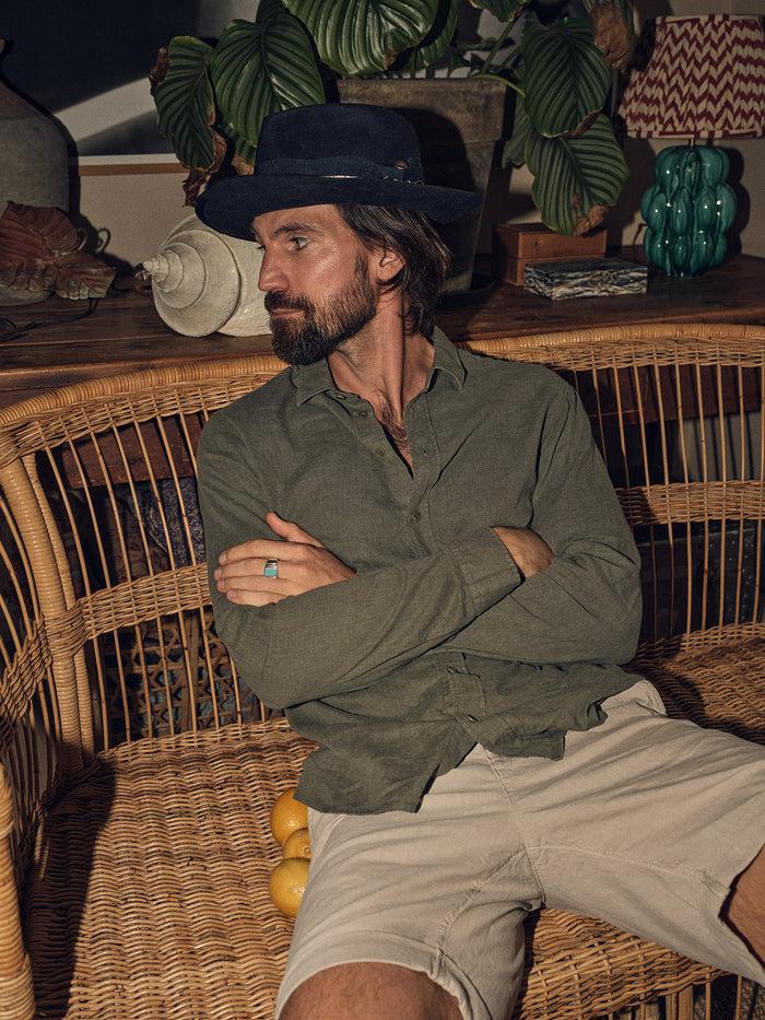 Blue De Gênes Teo Milano Shorts Flint Gray