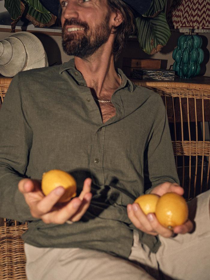 blue de gênes Teo Milano Shorts Flint gray