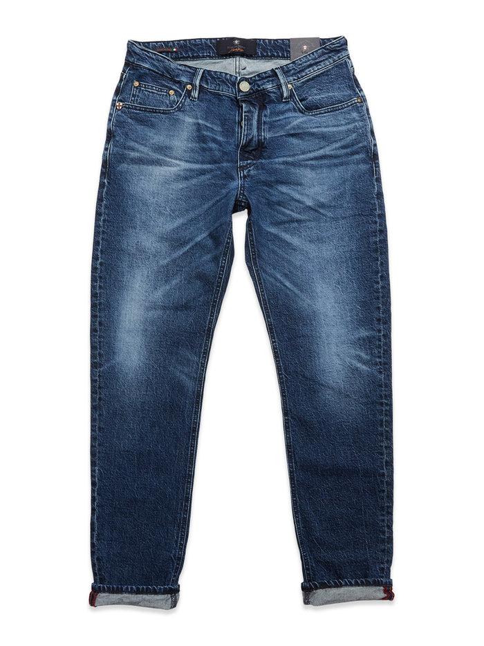 Blue De Gênes Vinci Denova Jeans Dark Blue Denim