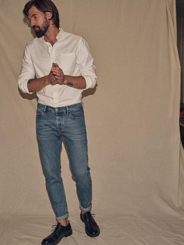 Blue De Gênes Vinci Pala Used Jeans Denim Blue