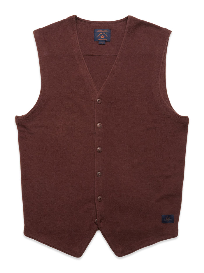Blue De Gênes Zorba Knit Waistcoat Prune