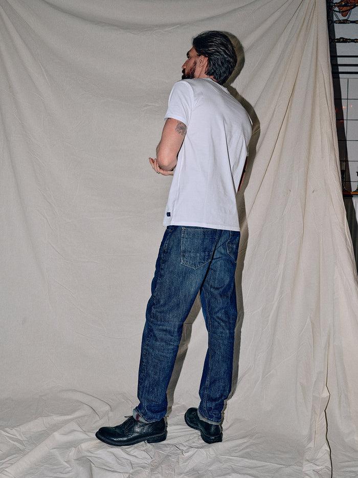 Blue De Gênes Giacomo 77 Dark Used Jeans Mid Blue Denim