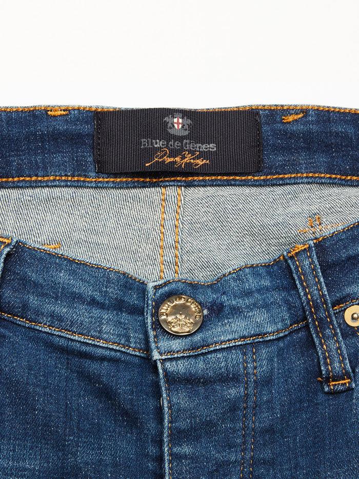 Blue De Gênes Repi Dragon Dark Used Jeans Denim Blue