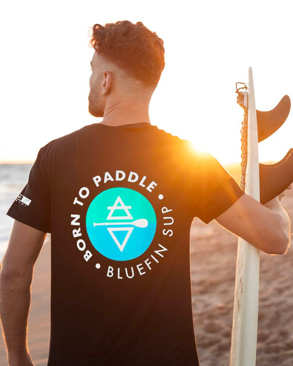 Blue Fin Born To Paddle Black T-Shirt