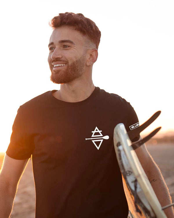 Blue Fin Born To Paddle Black T-Shirt