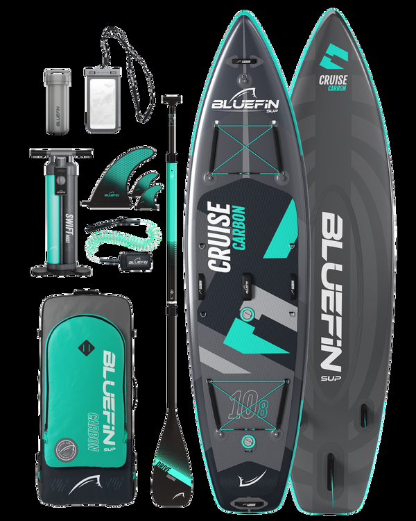 blue fin Cruise Carbon Inflatable Paddleboard 10'8