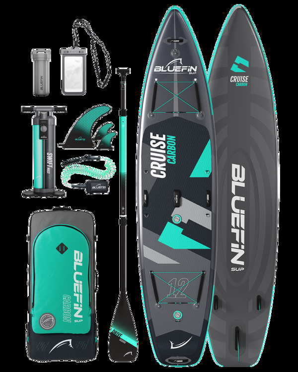 blue fin Cruise Carbon Inflatable Paddleboard 12'