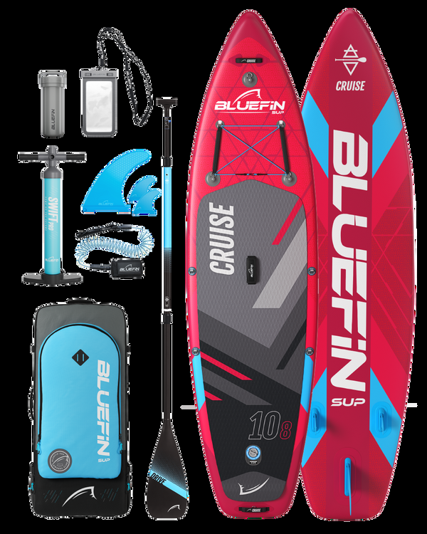 blue fin Cruise 10'8 Berry Red Inflatable Paddleboard (2024 Edition)