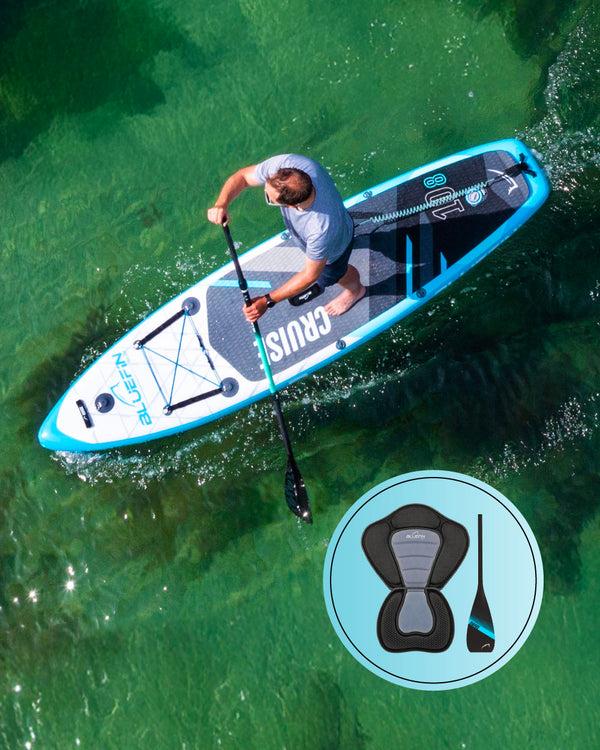 Blue Fin Cruise 10'8 Legacy Blue Inflatable Paddleboard & Kayak Kit (2024 Edition)