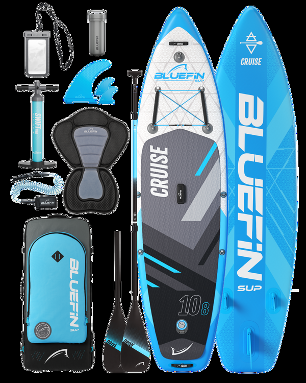 blue fin Cruise 10'8 Legacy Blue Inflatable Paddleboard & Kayak Kit (2024 Edition)