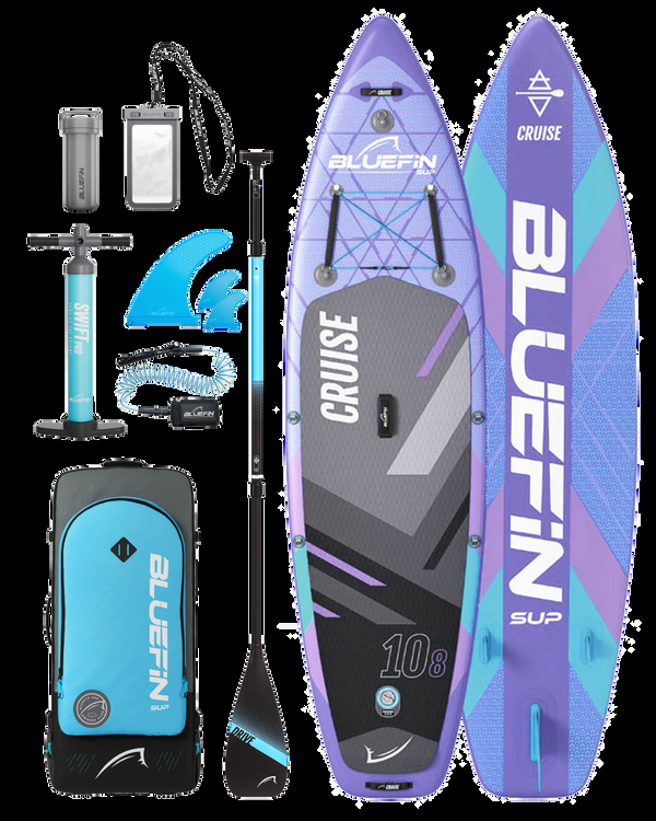 blue fin Cruise 10'8 Paddle Purple Inflatable Paddleboard (2024 Edition)