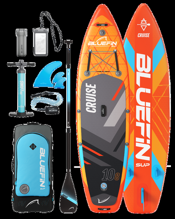 blue fin Cruise 10'8 Sunburst Orange Inflatable Paddleboard (2024 Edition)