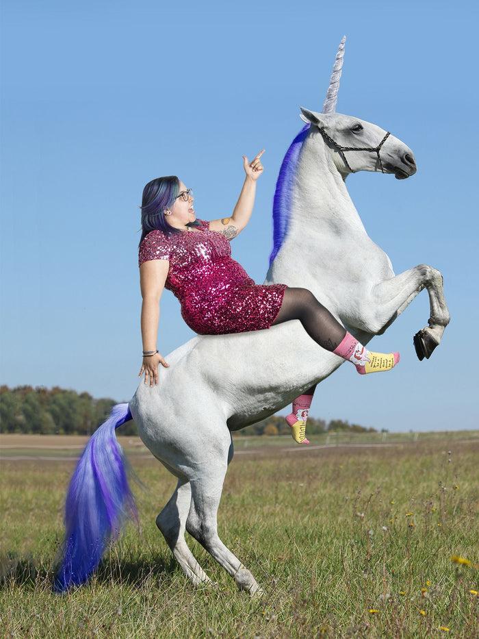 Blue Q Always Be Yourself Unless You Can Be A Unicorn W-Crew Socks