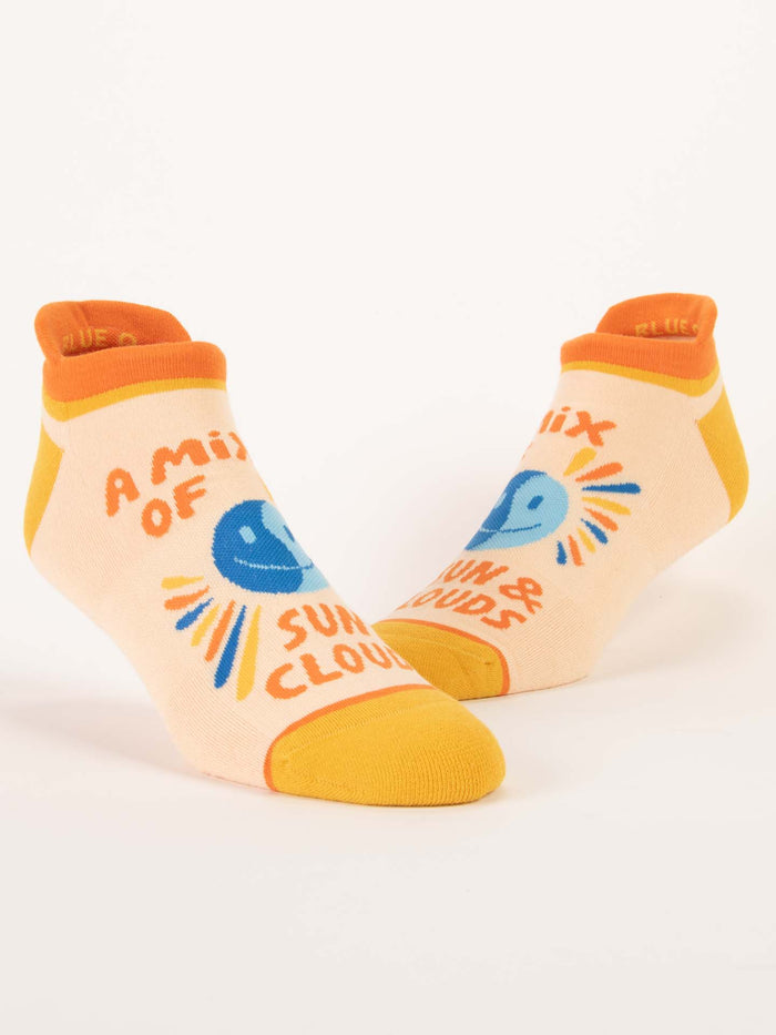 Blue Q A Mix Of Sun & Clouds Sneaker Socks