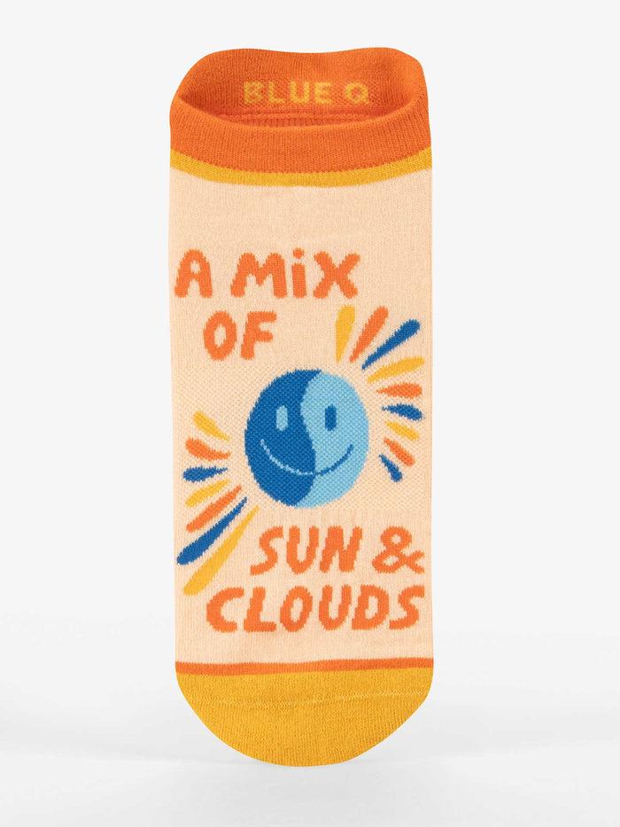 Blue Q A Mix Of Sun & Clouds Sneaker Socks
