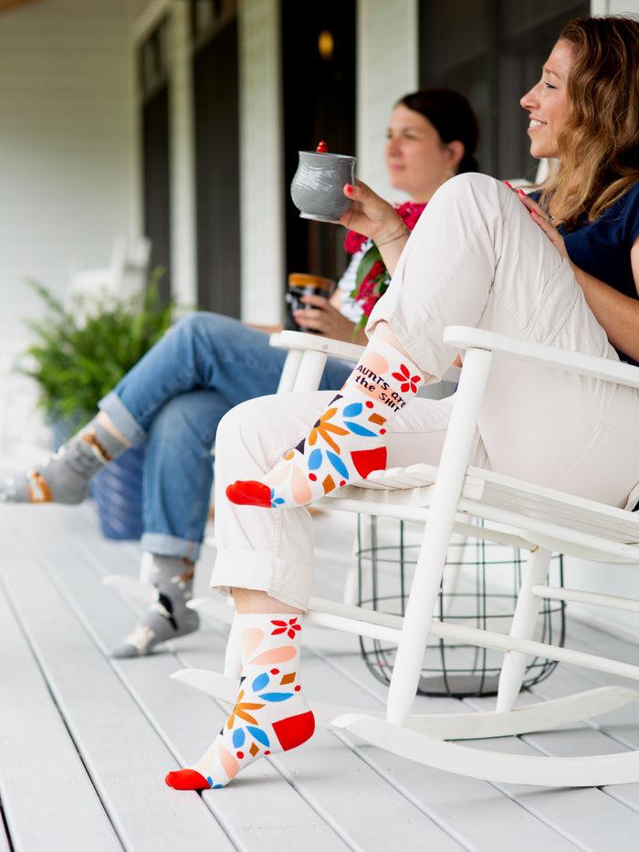 Blue Q Aunts Are The Shit W-Crew Socks