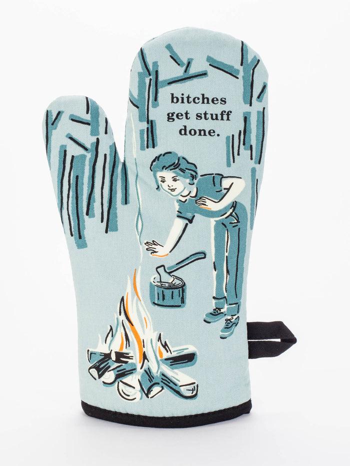 blue q Bitches Get Stuff Done Oven Mitt