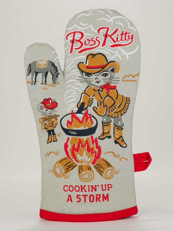 blue q Boss Kitty Oven Mitt