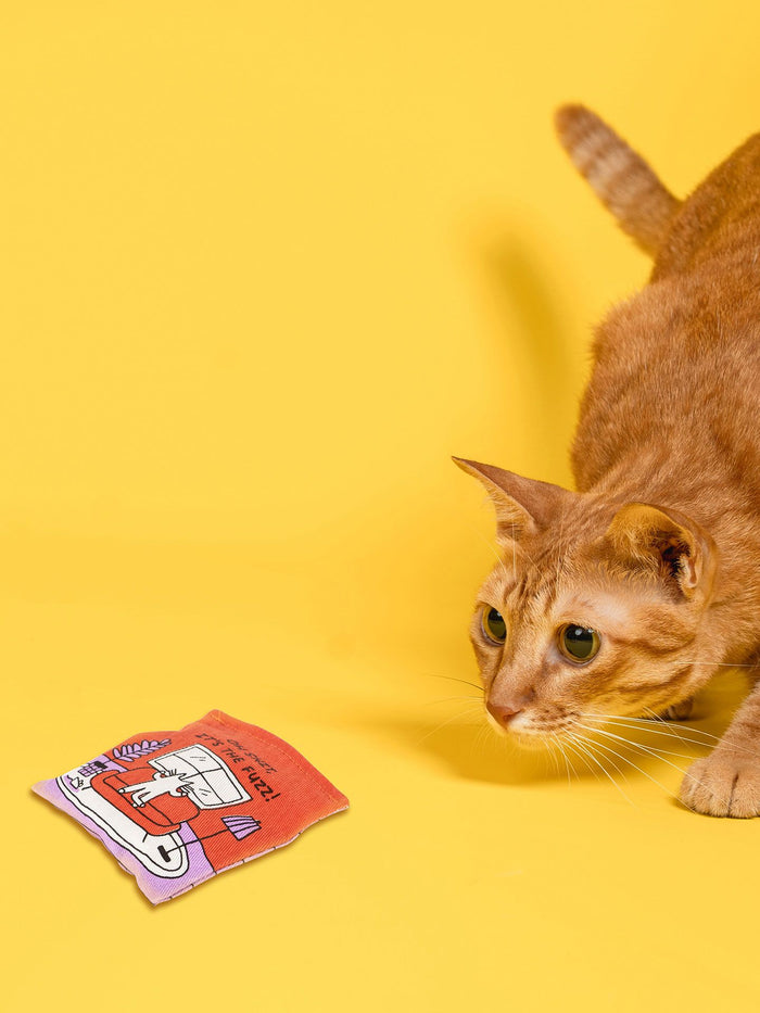 Blue Q Busted Oh Shit It's The Fuzz Catnip Toy