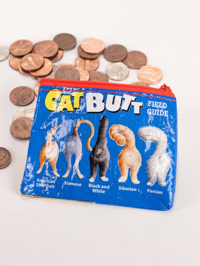Blue Q Cat Butt Coin Purse