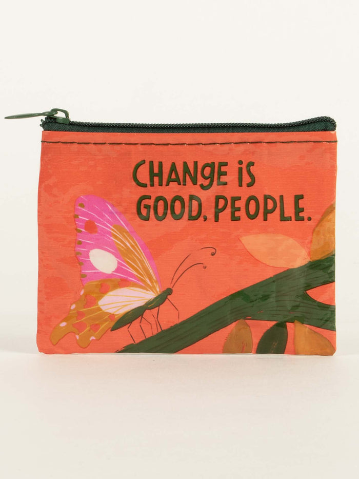 Blue Q Change Is Good People. Coin Purse