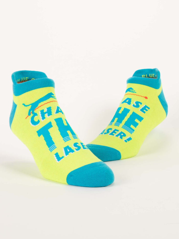 Blue Q Chase The Laser Sneaker Socks