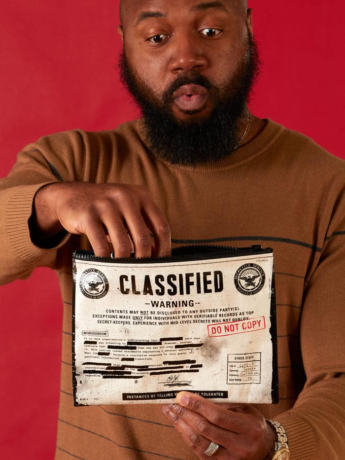 Blue Q Classified Zipper Pouch