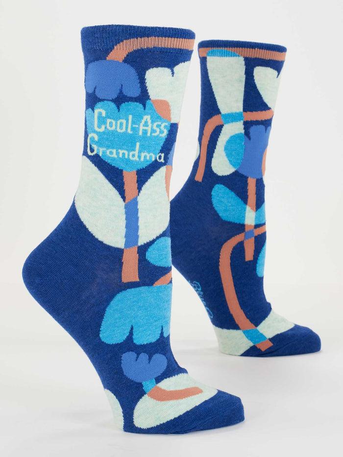 blue q Cool-Ass Grandma Crew Socks
