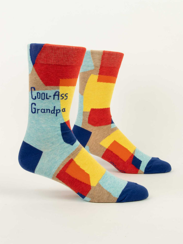 Blue Q Cool-Ass Grandpa M-Crew Socks