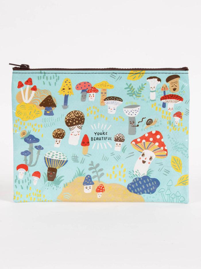 blue q Cute Lil Mushrooms Zipper Pouch
