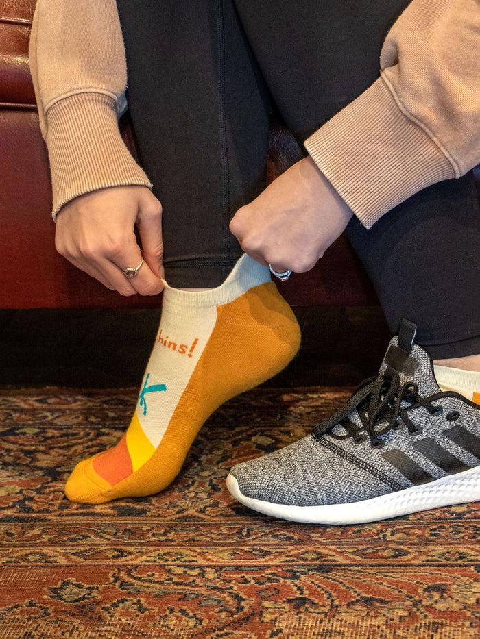 Blue Q Endorphins Fuck Yeah Sneaker Socks
