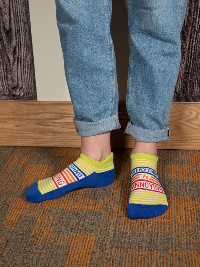Blue Q Everything Is Annoying Sneaker Socks