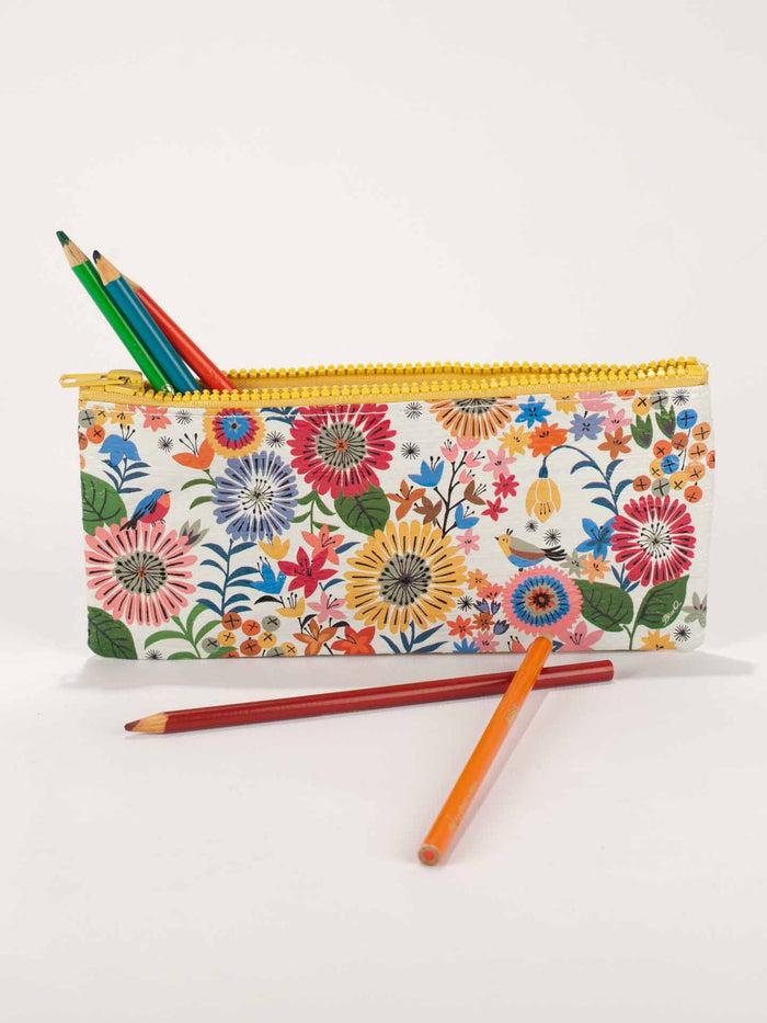 Blue Q Flower Field Pencil Case
