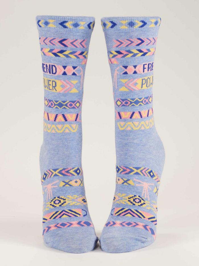 Blue Q Friend Power W-Crew Socks