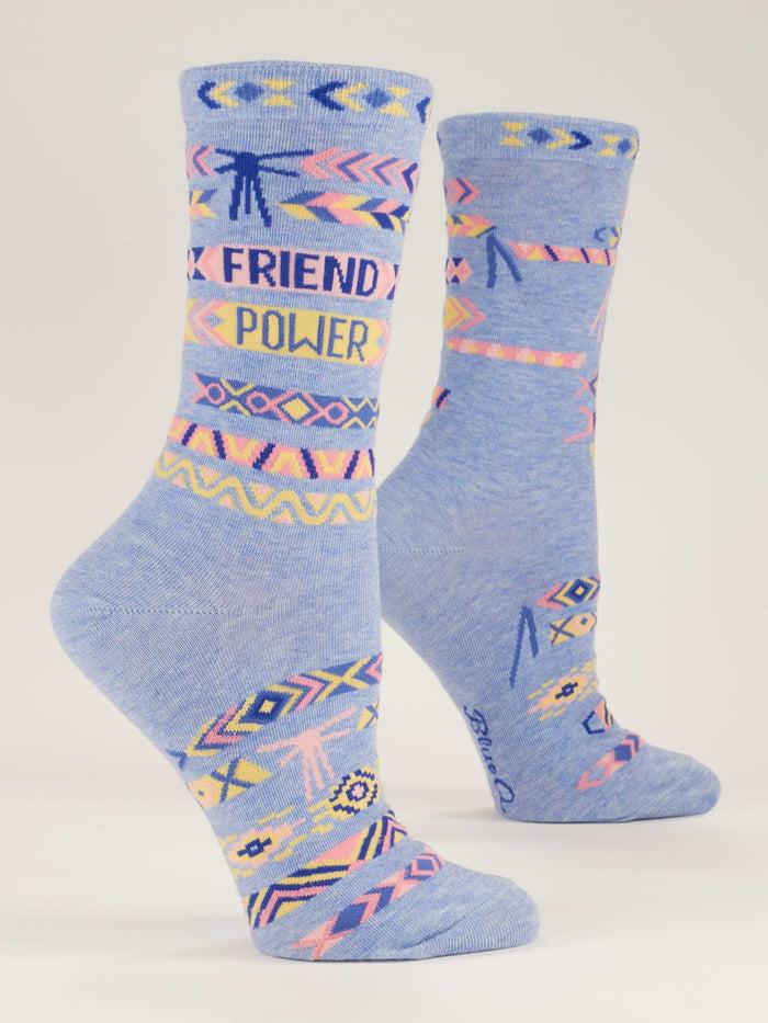 Blue Q Friend Power W-Crew Socks