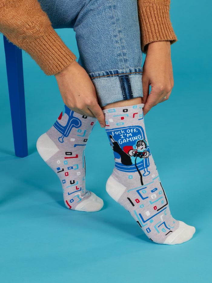 Blue Q Fuck Off I'm Gaming W-Crew Socks