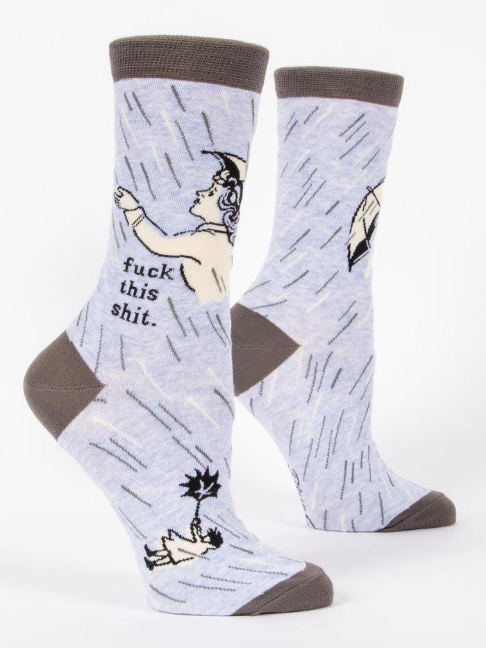Blue Q Fuck This Shit W-Crew Socks
