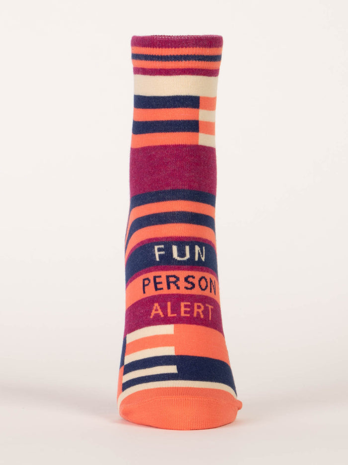 Blue Q Fun Person Alert W-Ankle Socks