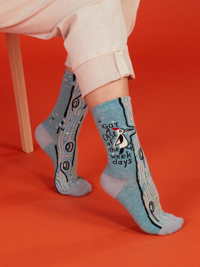 Blue Q Got A Case Of The Weekdays W-Crew Socks