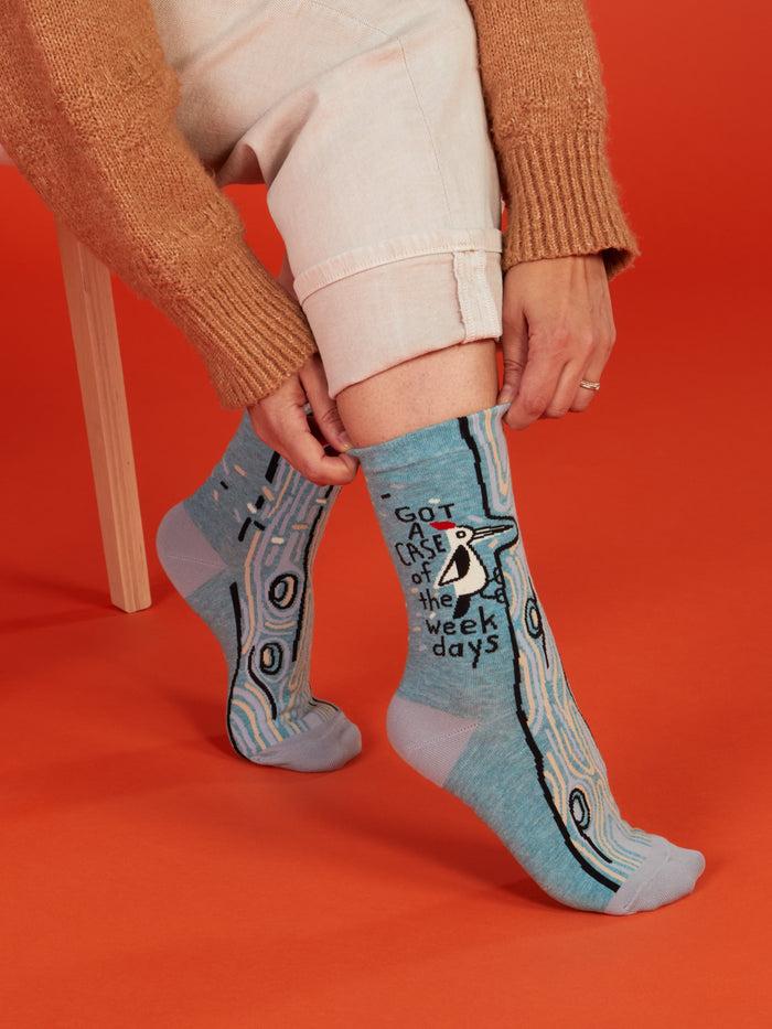Blue Q Got A Case Of The Weekdays W-Crew Socks