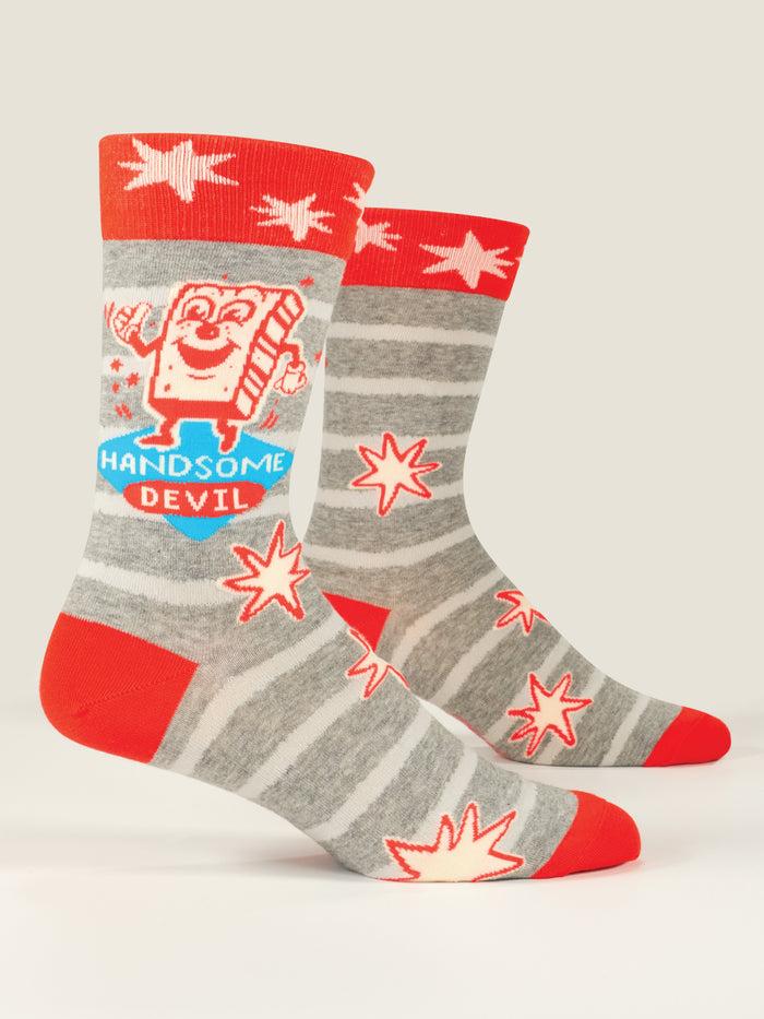blue q Handsome Devil M-Crew Socks